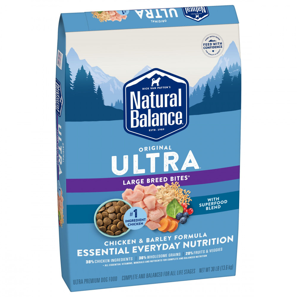 Natural Balance Original Ultra All Life Stage Chicken & Barley Bites Large Breed Recipe Dry Dog Food