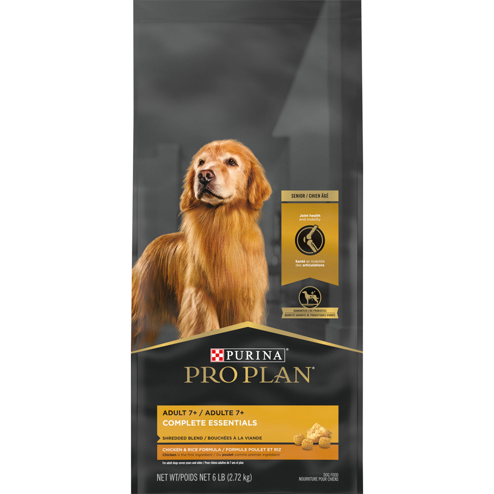 Purina Pro Plan 7 Plus Complete Essentials Shredded Blend Chicken & Rice Formula Dry Dog Food