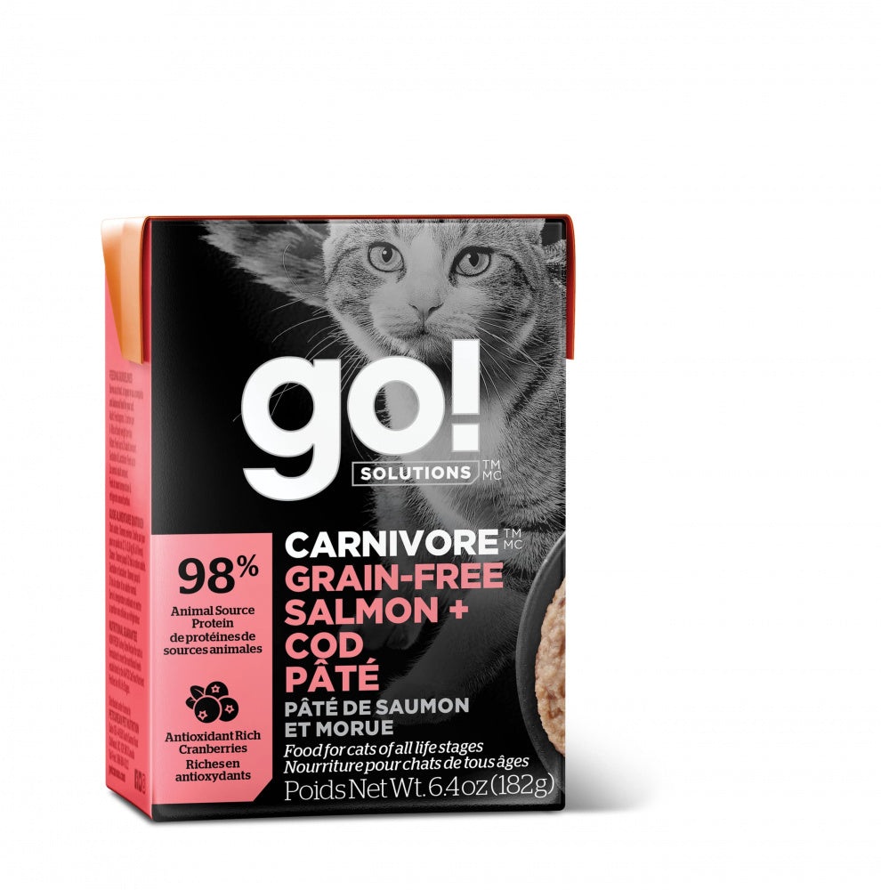 Petcurean Go! Carnivore Grain Free Salmon & Cod Pate Wet Cat Food