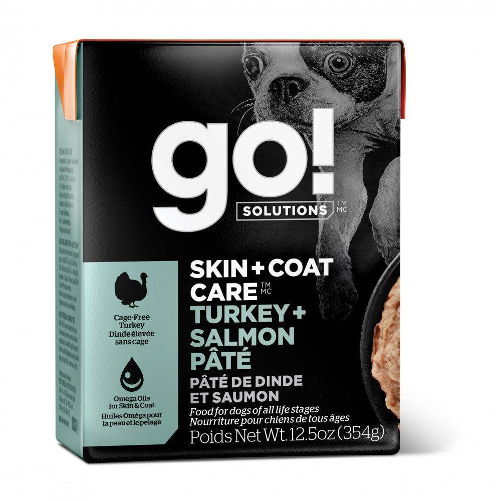 Petcurean Go! Skin & Coat Care Turkey & Salmon Pate Wet Dog Food