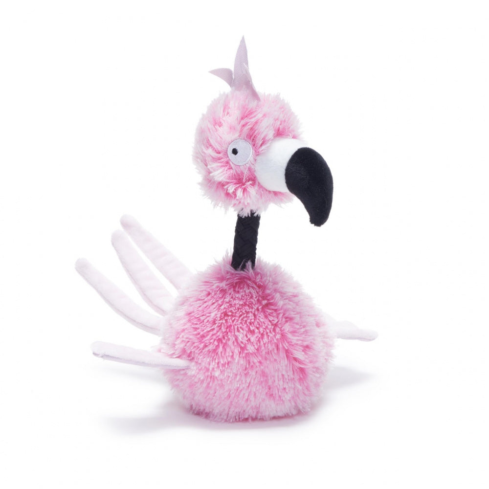 BARK Bert of Paradise Flamingo Plush Dog Toy