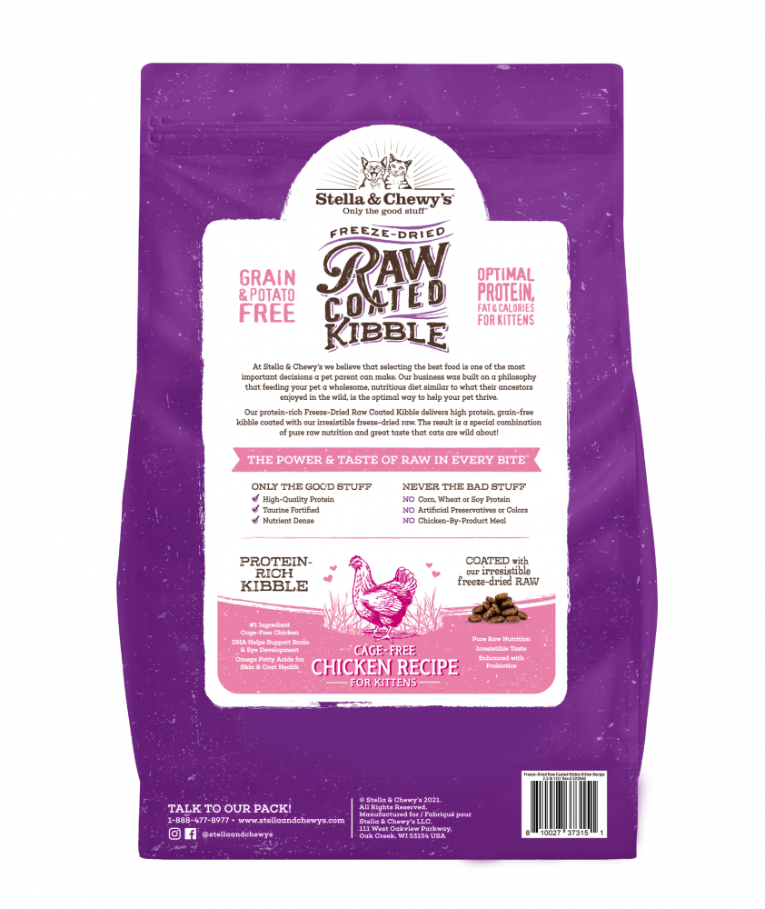 Stella and Chewys Raw Coated Premium Kibble Cat and Kitten Food