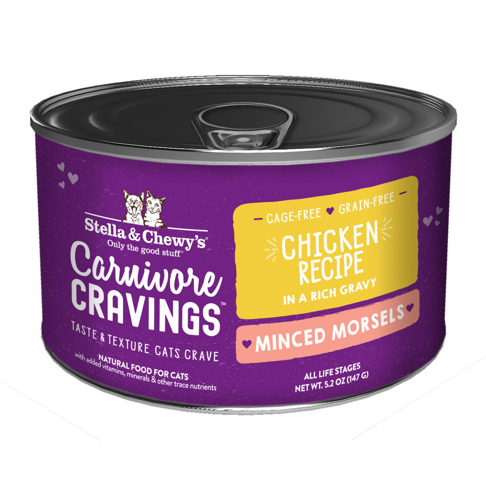 Stella & Chewys Carnivore Cravings Minced Morsels Cage Free Chicken Recipe Cans