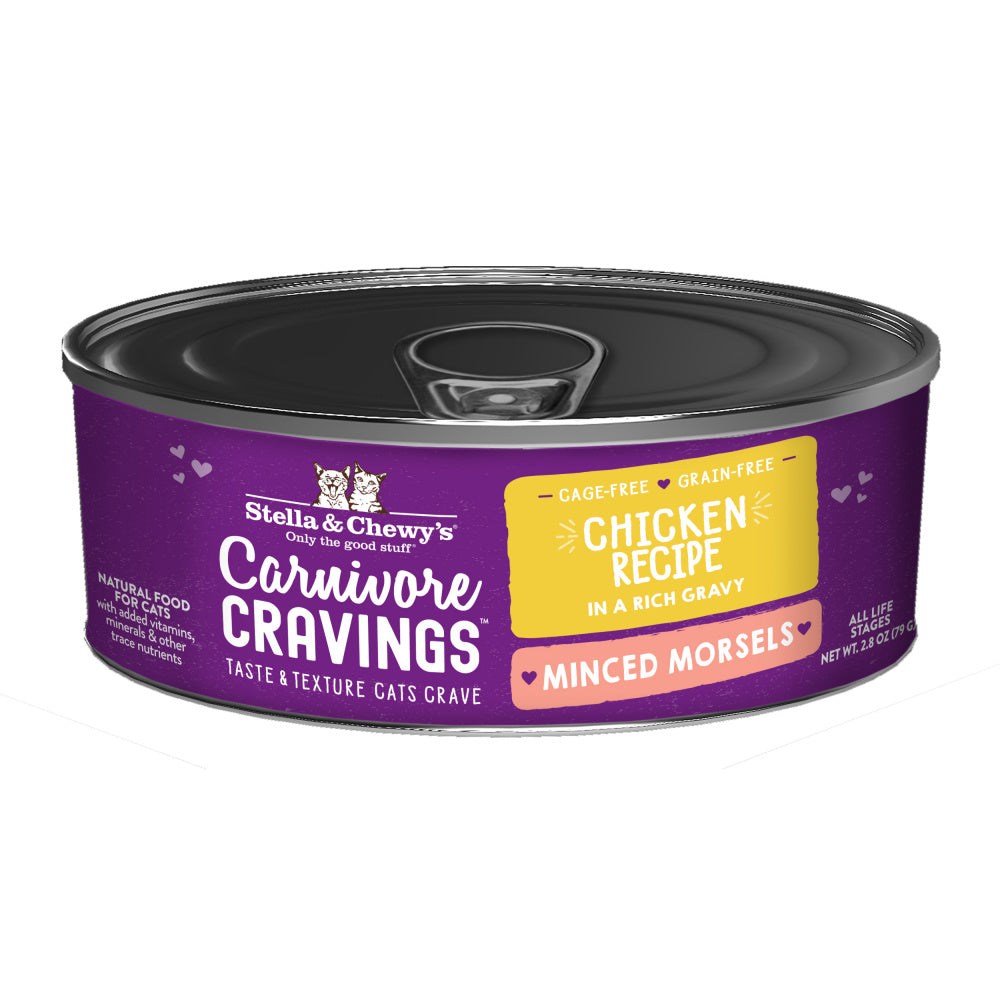 Stella & Chewys Carnivore Cravings Minced Morsels Cage Free Chicken Recipe Cans