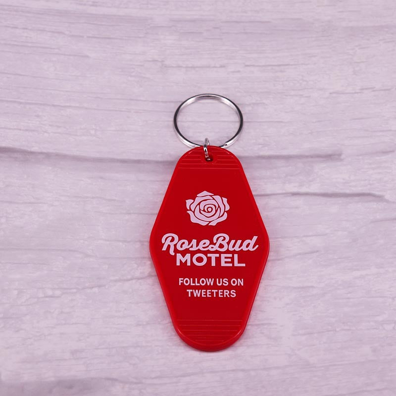 Rosebud Motel Keychain Red Keychain