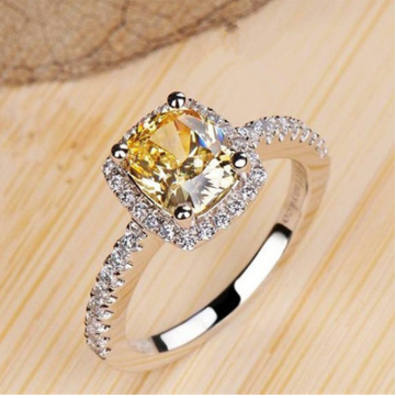 Rings For Women Bridal Wedding Anelli Trendy Jewelry Engagement Ring White Gold Color Anillos