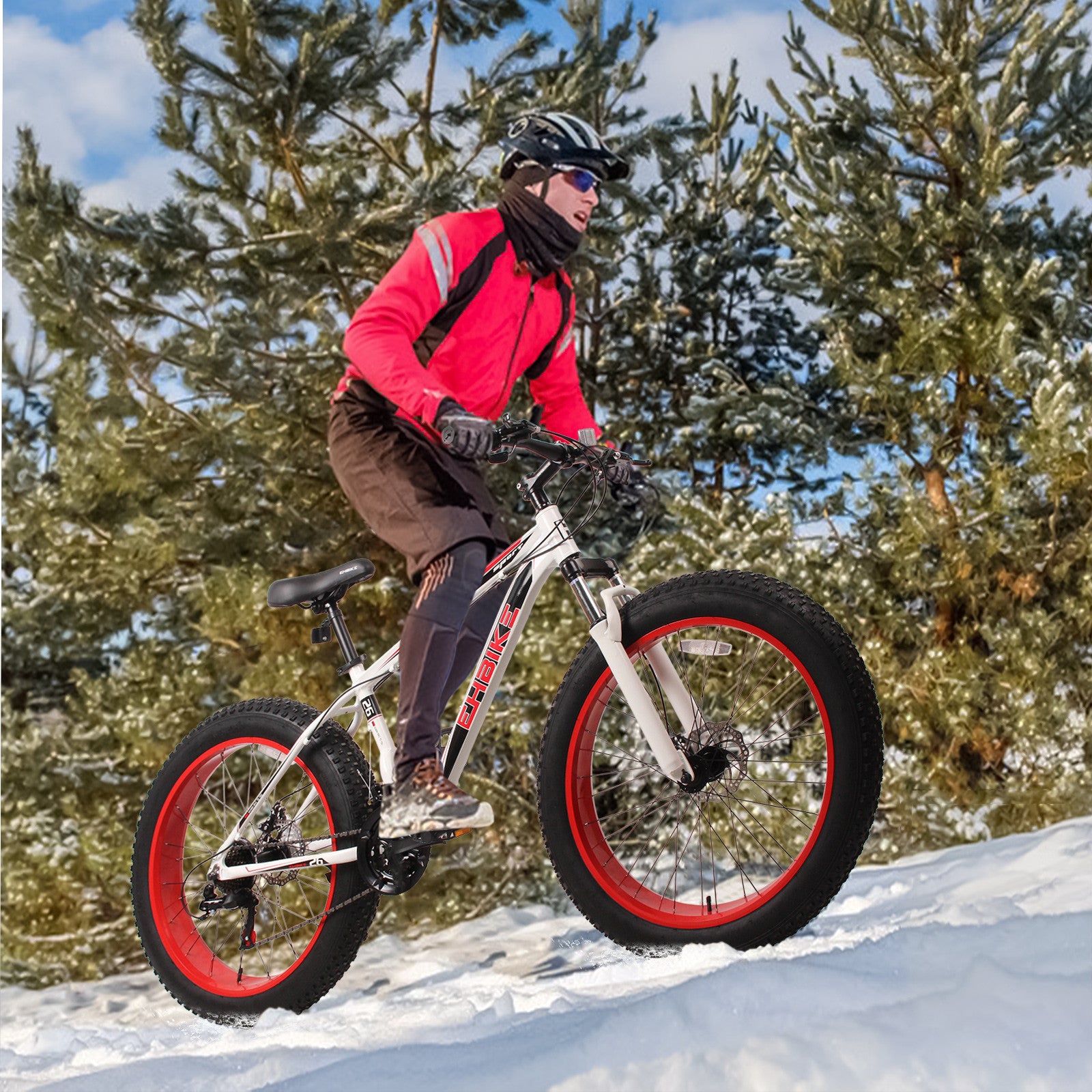Fat Tire Mountain Bike,26-Inch Wheels,21-Speed,Aluminum Alloy