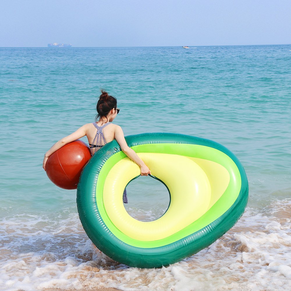 Inflatable Giant Avocado Pool Float Pool Swimming Float Swimming Ring Pool Circle Party  Buoy Toy