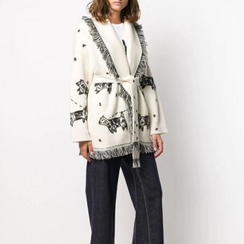 Heavy Industry Hand-embroidered Cashmere Knitted Cardigan