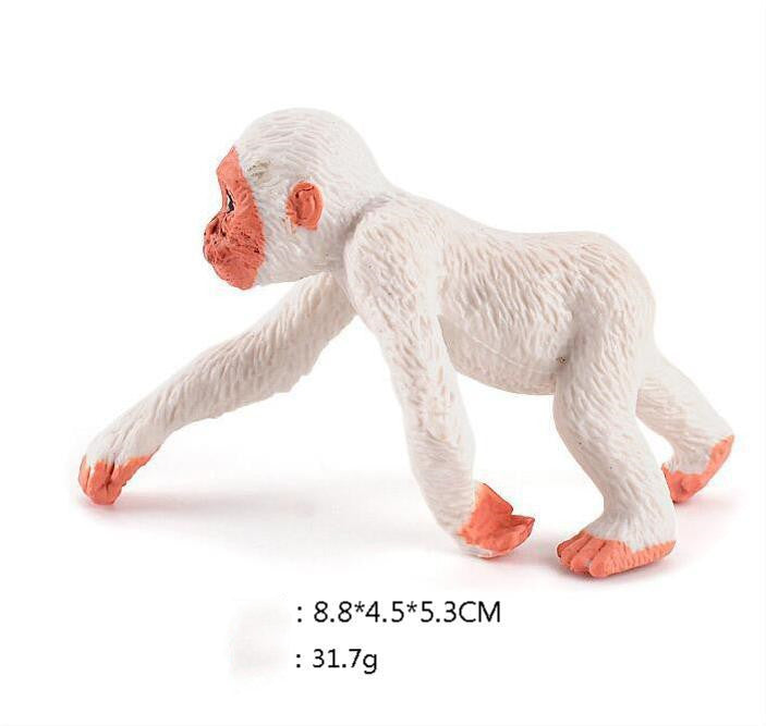 Children's Cognitive Simulation Solid Animal Macaque Chimp Orangutan Gibbon Monkey Model Ornaments