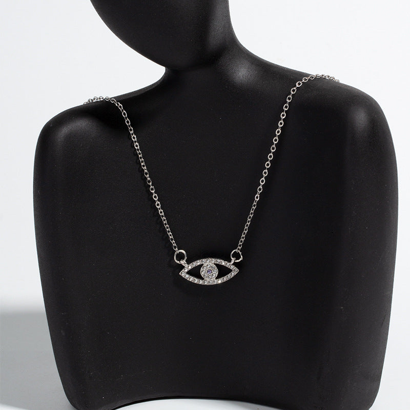 Fashion Diamond Devil's Eye Necklace