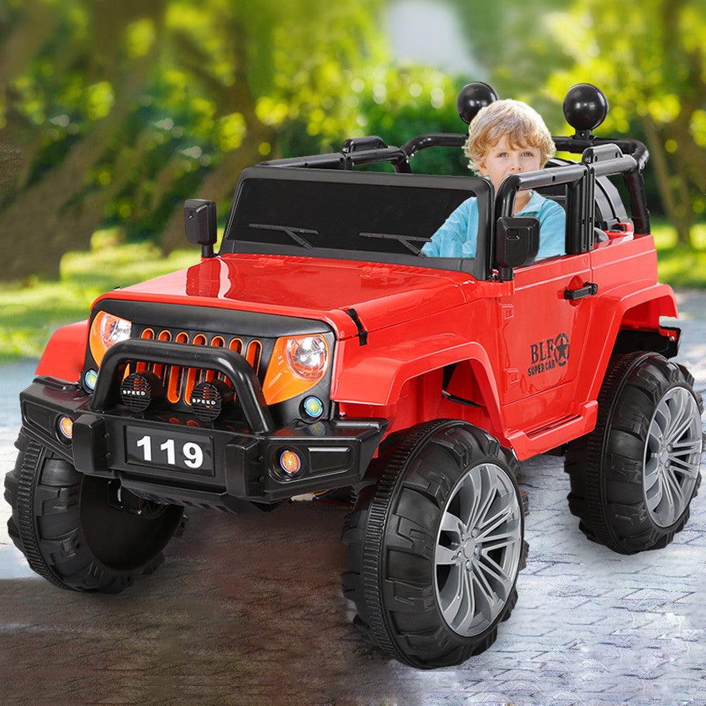 2.4G 4WD Off-road RC Car Manned Jeep Truck Dual Mode Support Two Kids Ride-on