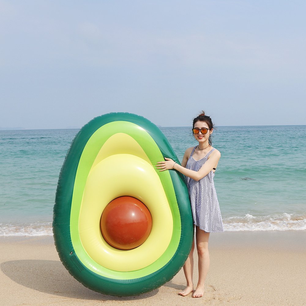 Inflatable Giant Avocado Pool Float Pool Swimming Float Swimming Ring Pool Circle Party  Buoy Toy