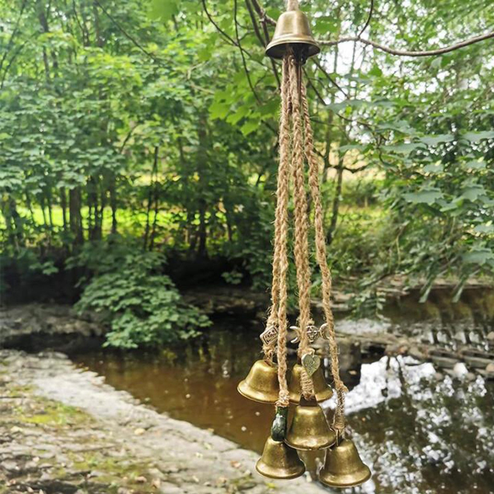 Wall-mounted Wind Chimes Praying For Blessings, Bells, Doors