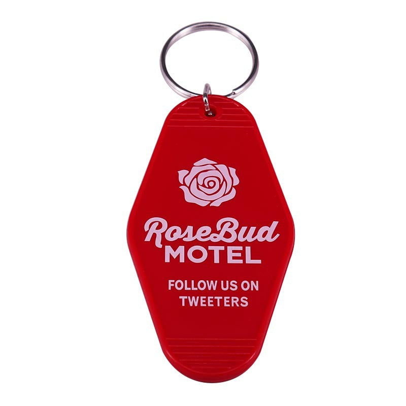 Rosebud Motel Keychain Red Keychain