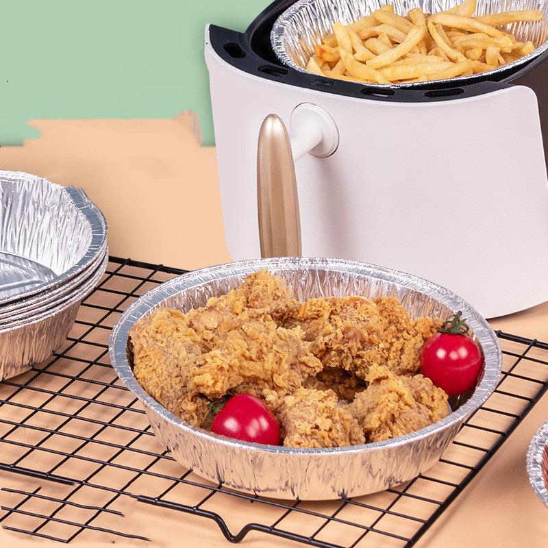 Non-stick Aluminum Foil Liners Air Fryer Disposable Paper Liner Oil-proof Steaming Basket Kitchen Tool BBQ Drip Pan Tray