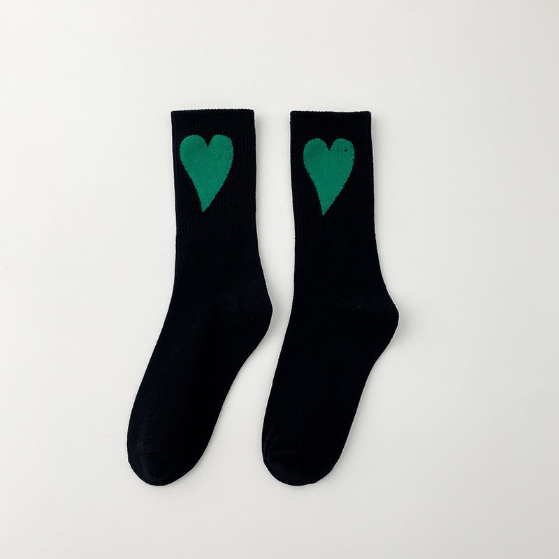 Socks Women's Big Love Medium Tube Macaron Color